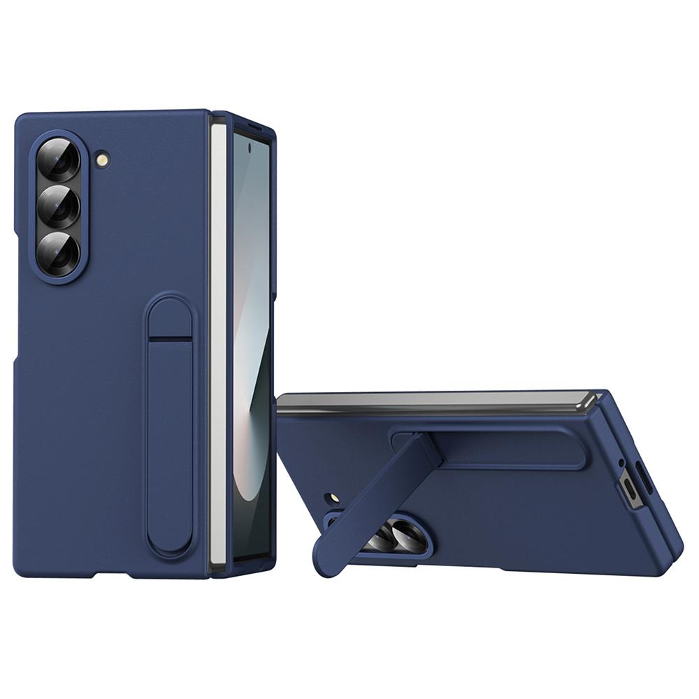 

Чехол для Samsung Galaxy Z Fold6 5G с подставкой, ПК чехол для телефона с алюминиевым кольцом для объектива Sapphire