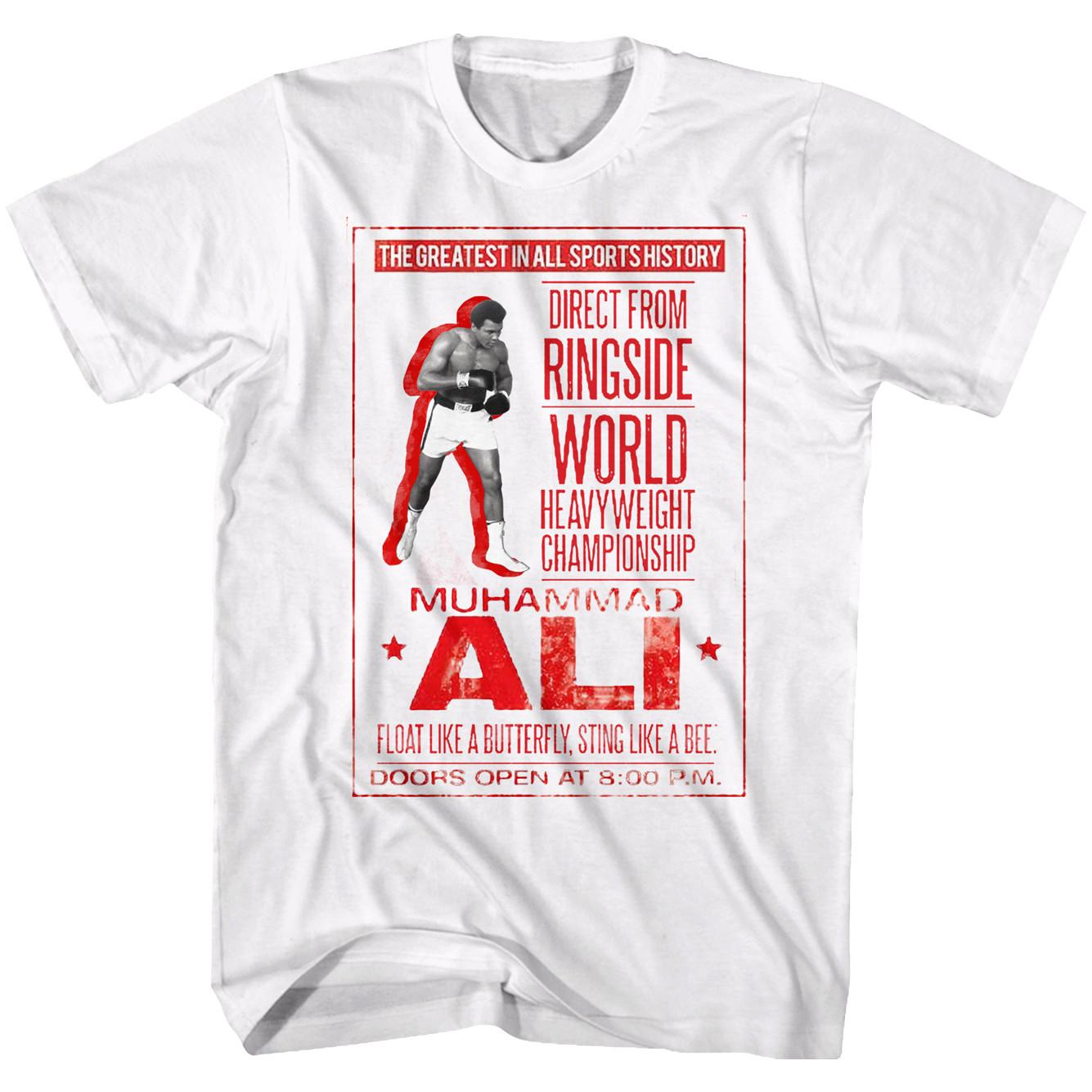Muhammad Ali Boxing Fight Poster Greatest in Sports History Men T Shirt Legend XXL