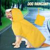 Adjustable Double Layer Waterproof Dog Raincoat Cape Style with Transparent Hood & Reflective Pockets for Large Dogs