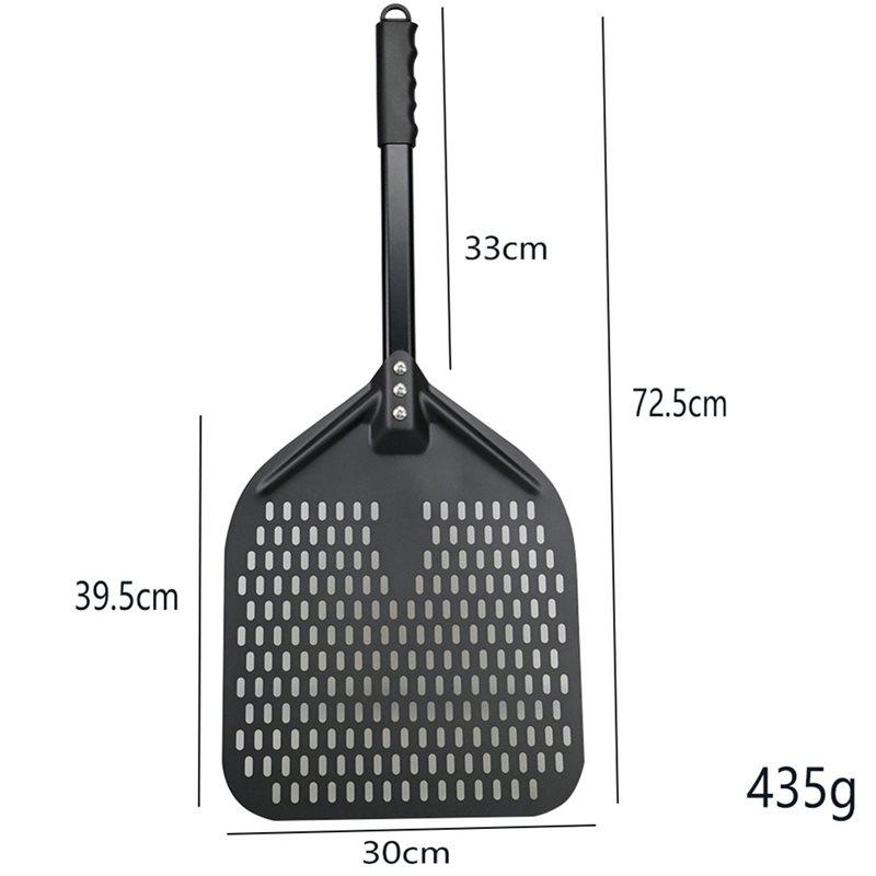 CYCLI-Metal Pizza Peel Perforated Design 12 Inch Non Slip For Oven Professional Tool For Restaurant Home Kitchen Accessories