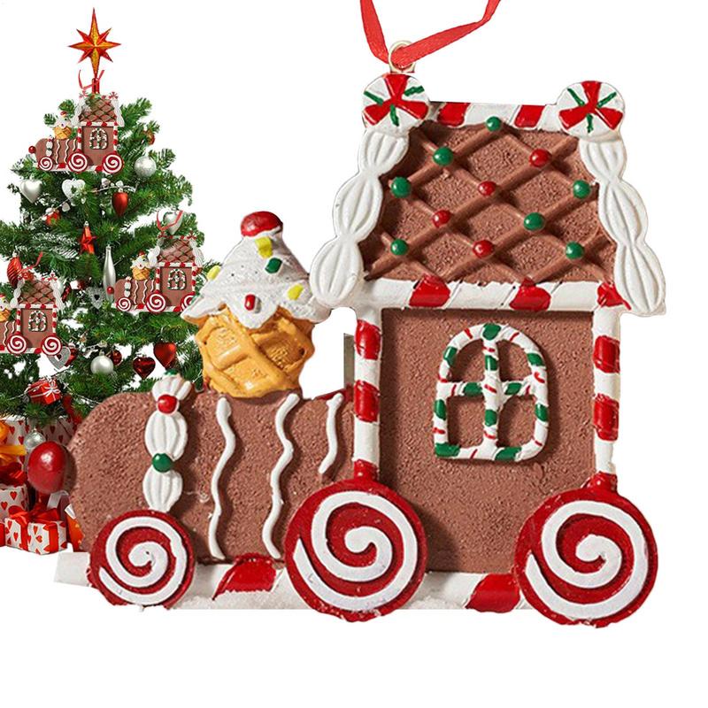 Christmas Gingerbread Ornaments Resin Christmas Pendant Cute Cartoon Ornaments Resin Christmas Tree Fireplace Ornaments Holiday
