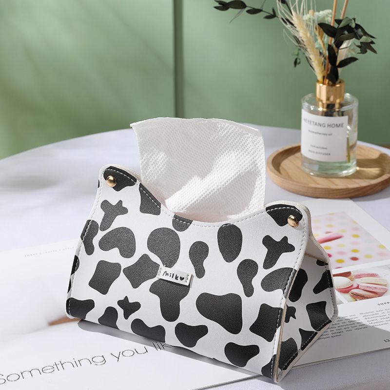 Nordic Ins Home Small Cow Tissue Box Living Room Creative Cute Storage Box Coffee Table Paper Box Holder