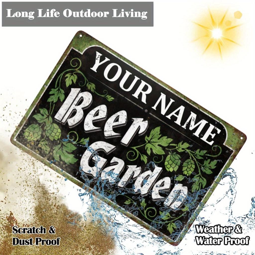 Personalized Custom Metal Sign Beer Garden Pub Decor Outdoor Bar Wall Art