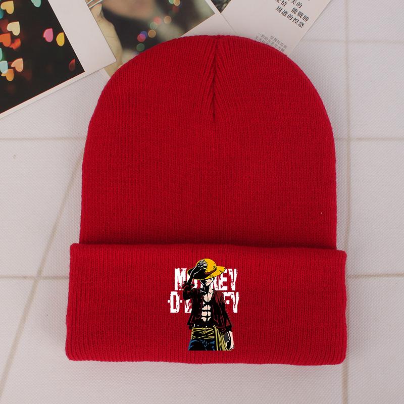 Janpanese Anime Winter Hats for Unisex Luffy New Beanies Knitted Hat Autumn Female Beanie Caps Warmer Bonnet Ladies Casual Cap