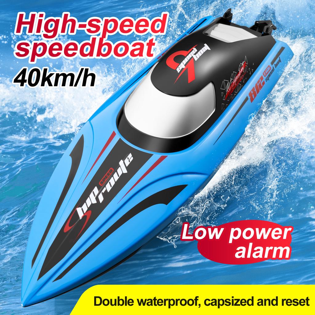 RC Speedboat High-Speed 2.4G Radio Controlled Boat Long Endurance Remote Control Toys for Boys Kids Outdoor Toy Children Gifts