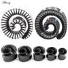 Alisouy 1PC Lega Fusa Vortice Spirale Svasato Tunnel Orecchio Spina Espansore Stretcher Calibri Orecchini Piercing Gioielli per il Corpo