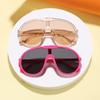 2025 Children's New Large Frame One Piece Personalized Sports Style Eye Protection Sunshade Sunglasses Sunglasses