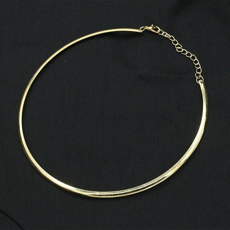 Silver Color Big Circle 304 Stainless Steel Pendant Neck Ring Necklace - Fashionable Torque Statement Jewelry Findings