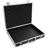 Aluminum Tool Case with Block Cushion, 28x37x7.5cm, Waterproof Protective Attache Case, Toolbox, Tool Storage Case, Suitable for Valuables, Cos