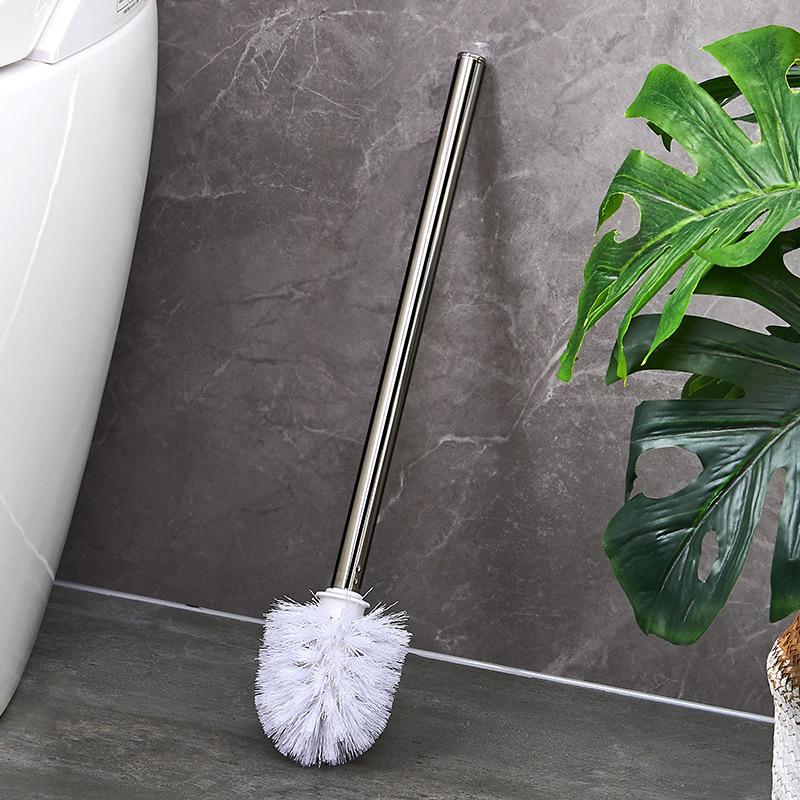 Toilet Articles For Stainless Steel Handle Toilet Brush Suit Household Hanger Frame Cleaning Brush Soft Hair Cleaning Tools