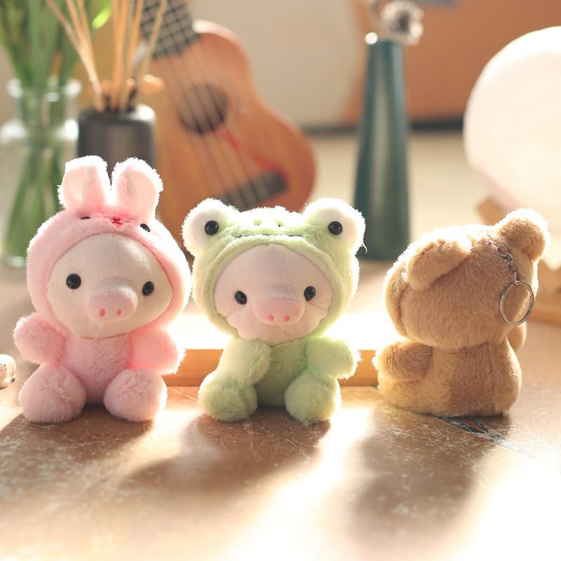 Lovely Pig Plush Keychain Doll Cute Animal Toy For Kids Adorable Charm Bag