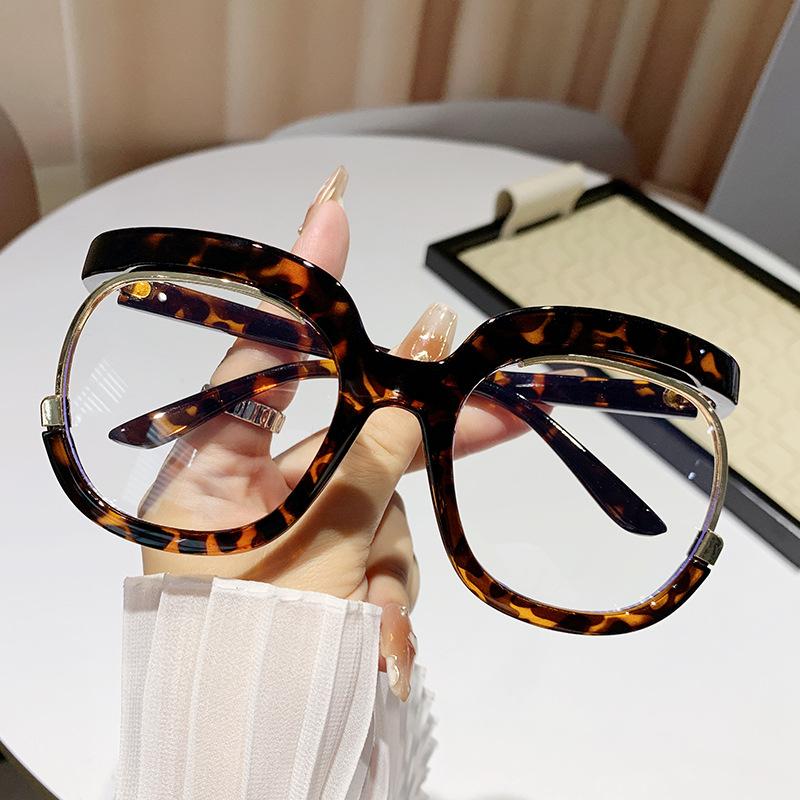 Large Frame Trendy Round Frame Glasses Frame Rainbow Glasses Frame Can Be Matched With Myopia