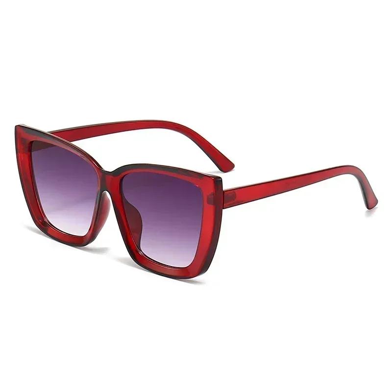 Mode Sonnenbrille Damen Herren Quadratisch Kunststoff Vintage Stilvoll Übergroß Damen Sonnenbrille Retro Urlaub