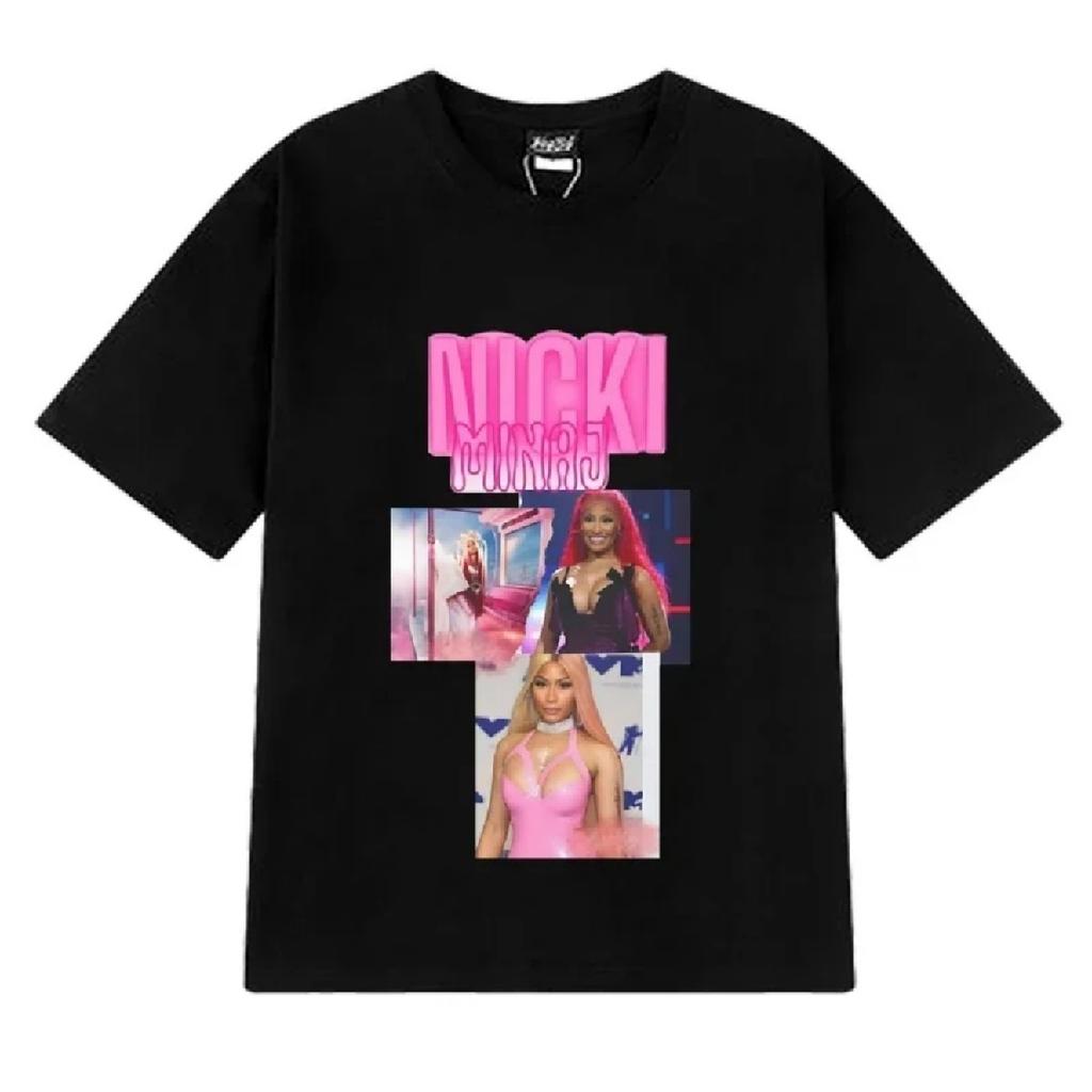 Žhavá rapperka Nicki Minaj Roztomilé grafické černé tričko Pánské Dámské Módní Hip Hop streetwear Unisex 100% bavlna tričko s krátkým rukávem