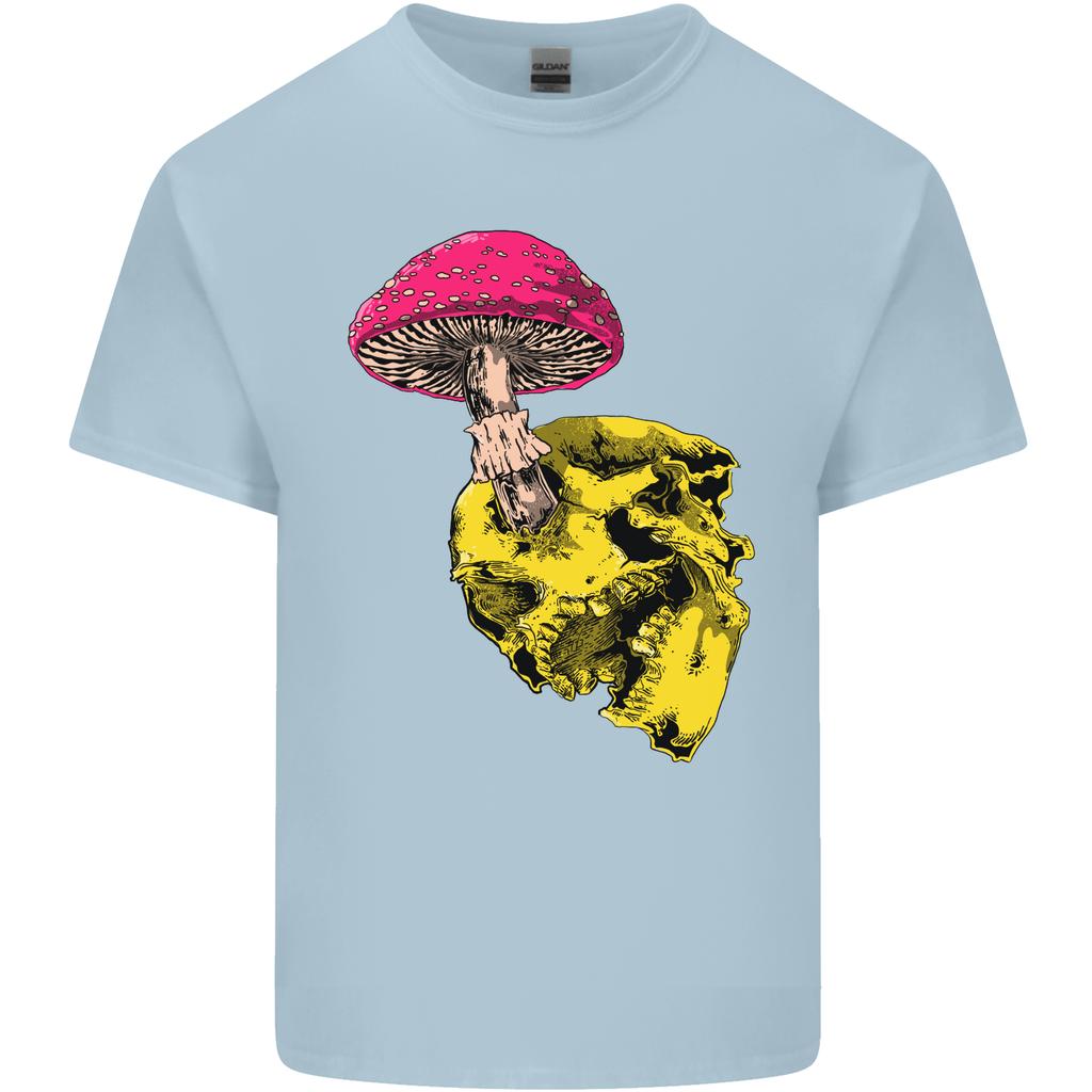 Mushroom Skull Toadstool Magic Gothic Unisexs Light Cotton TShirt