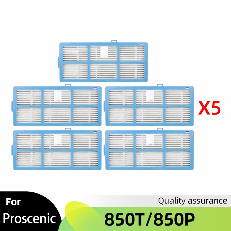 For Proscenic 850T/ 850P Robot Vacuum Spare Part Main Roller Side Brush Hepa Filter Mop Cloth Rag Replacement Accessories