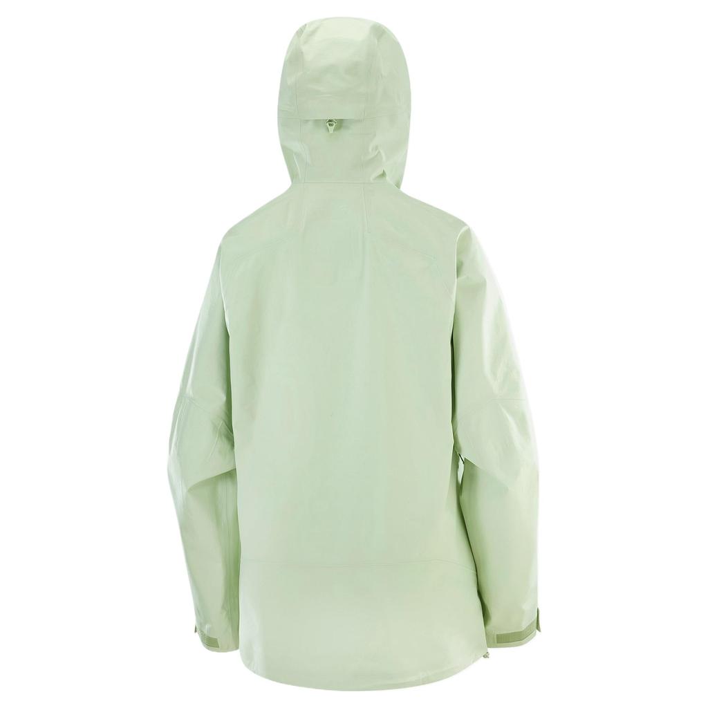 Salomon SS25 Mountain Outdoor Breathable Waterproof Warm Hooded Jacket Women Jacket Mint-Wambo-Green C25484
