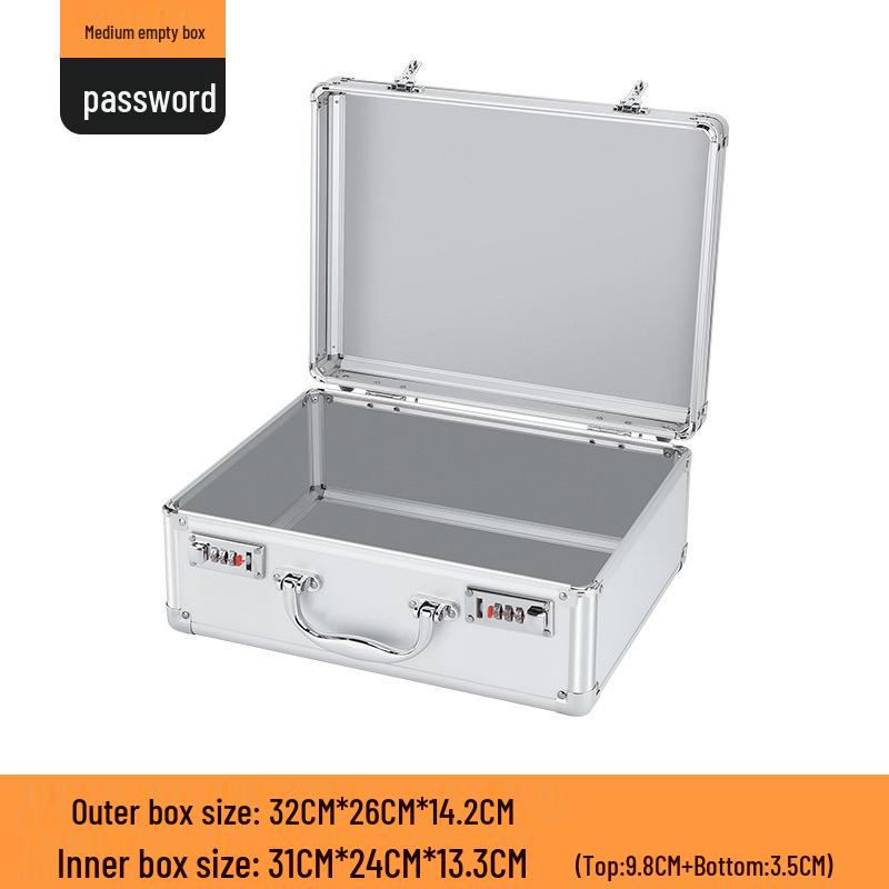 Aluminum Alloy Password Briefcase for Document and Tool Storage