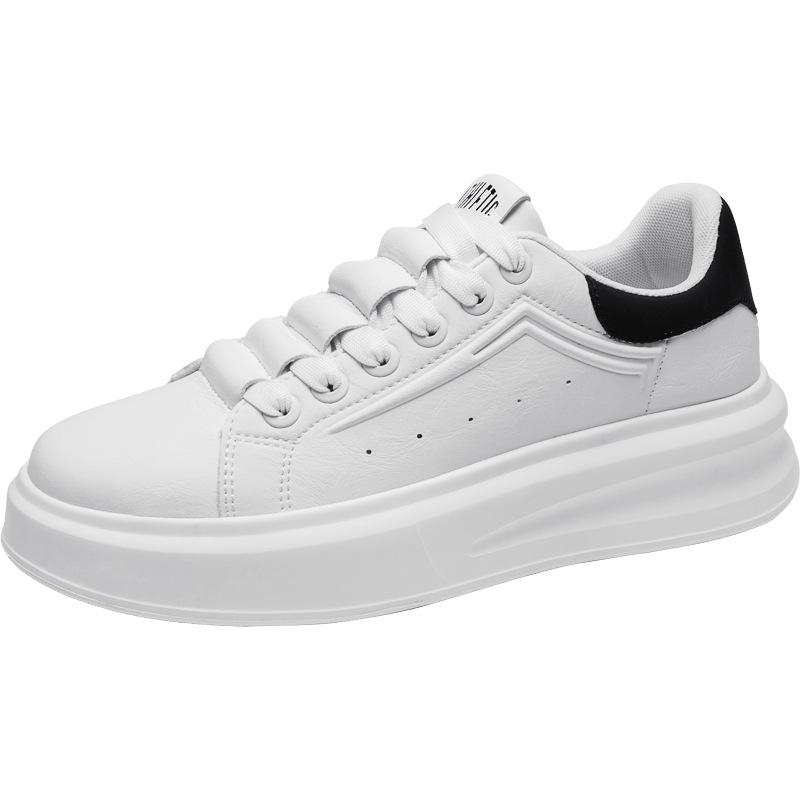 Autumn new microfiber leather surface breathable little white shoes versatile casual lightweight sports board shoes cold sticky platform men's shoes