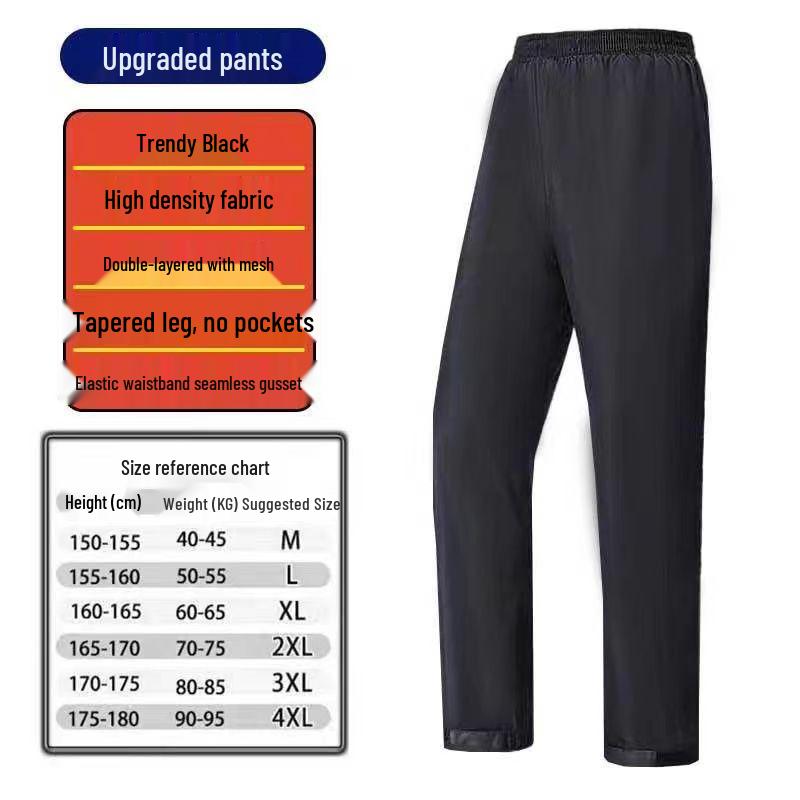 Durable Double-Layer Unisex Waterproof Cycling Rain Pants