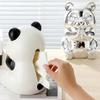 Artistic Animal Pattern Tissue Holder Desk Organizer Panda Shaped Paper Storage Box For Office Desk Nightstands