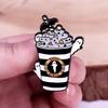 Ghost Latte Enamel Pin Cute Cartoon Halloween Accessory for Clothing Bags Badge
