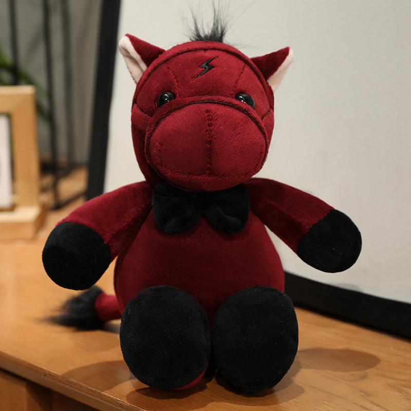 Cartoon Cute Five-color Horse Doll Plush Toy Cute Pony Doll Children's Pillow Doll Holiday Gift