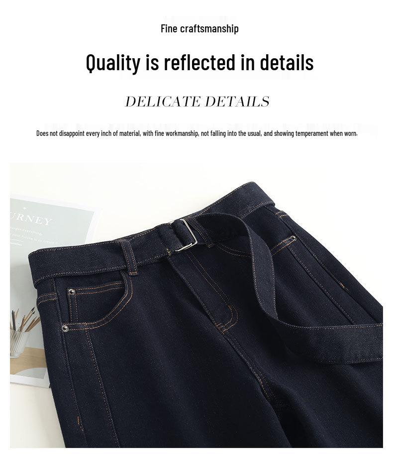 Women's High-Waisted Wide-Leg Jeans - Winter Plus Velvet for Extra Warmth, Slimming, and Elongating Effect