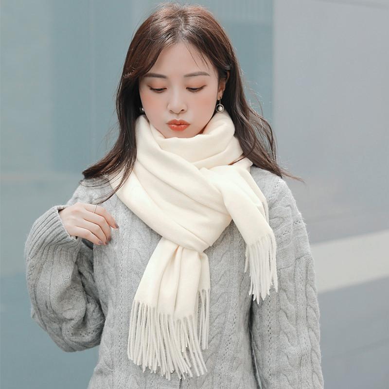 Autumn and Winter Scarf Shawl High end Versatile Solid Color Scarf for Women Autumn and Winter Warm New Imitation Cashmere Scarf