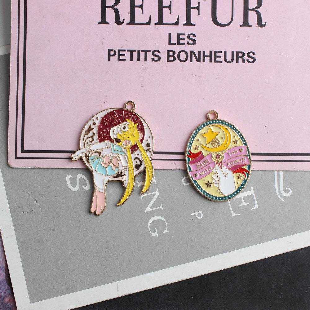 Korean Style K Gold Enamel Cardcaptor Sakura Charms & Pendants