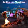 SUPER COCHE Kit de Tira de Luz LED para Coche con Activación por Sonido y Kit de Luz Ambiental de Neón CC Inalámbrico EJ's 4 Piezas 48-LED Mando a Distancia, 12V, Multicolor, Música,