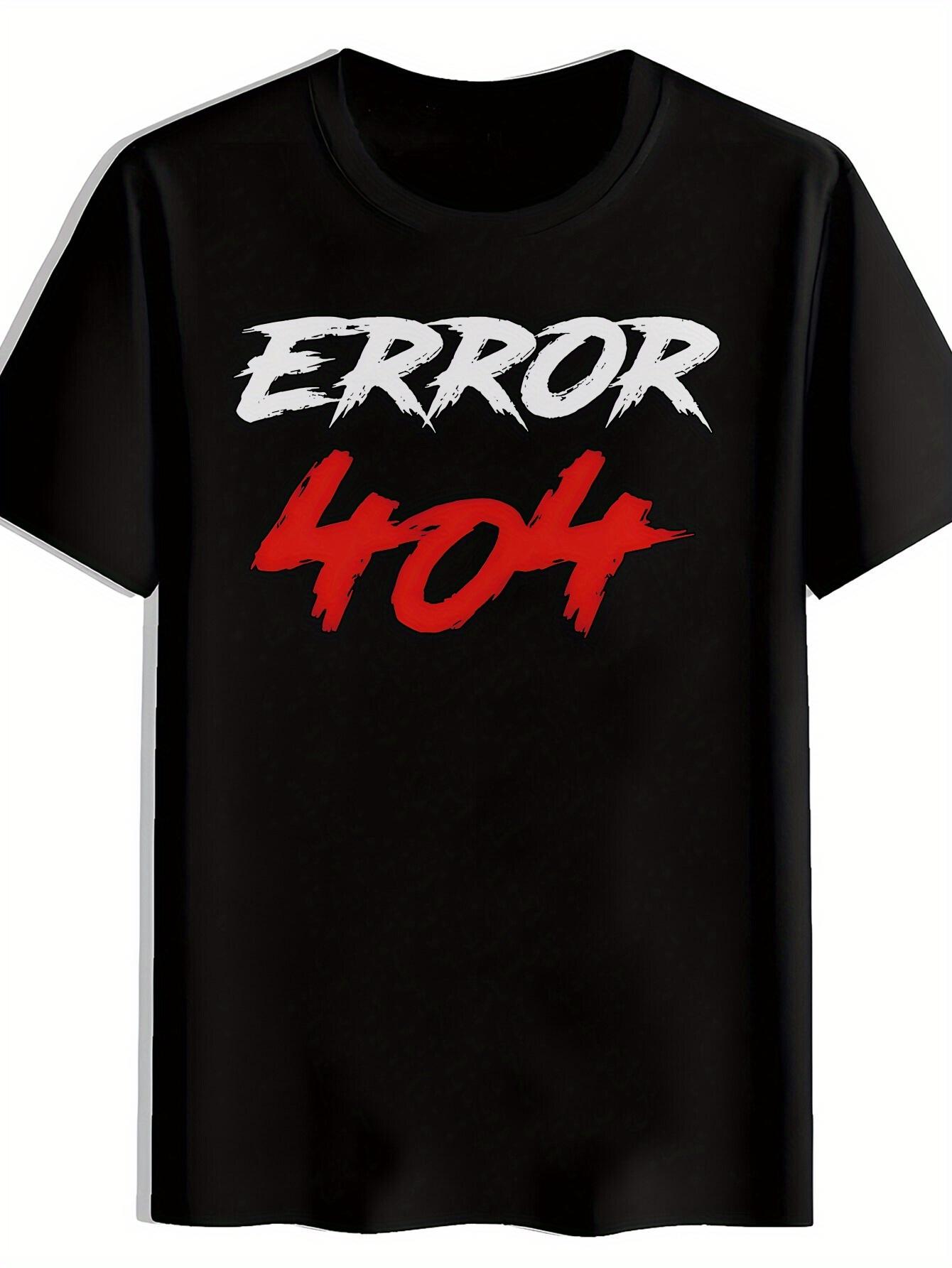 T-shirt Vintage ERROR 404 Graphic - Retro Punk Rock Band Tee M