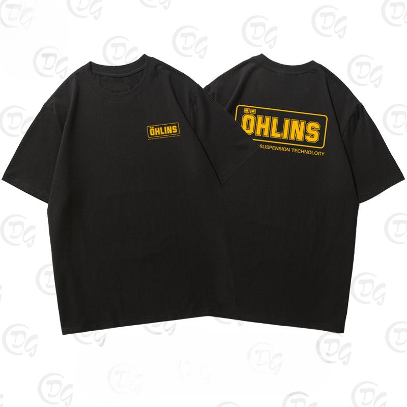 2025 Sweden OHLINS Motorcycle Shock Absorber Modified Short-sleeved T-shirt Male and Female Cyclists Riding Clothes