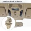 Sun Visor Holder Clip for Toyota Camry Highlander Corolla Prius RAV4 Solara Matrix Sun Visor Retainer Clip Hook No.74348-06030 Plastic 1 Pc Beige