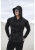 Herren Quick-Dry Langarm Fitness Laufen Sport Reißverschluss Hoodie