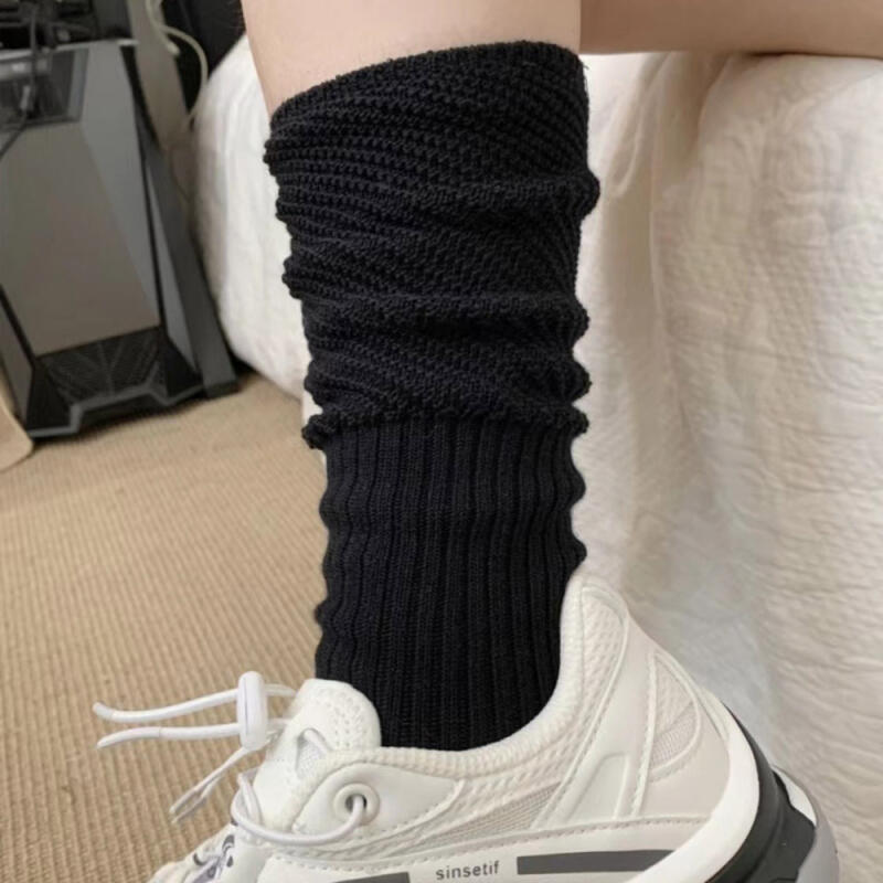 Rienna loose socks, long socks, see-through socks, non-compression socks