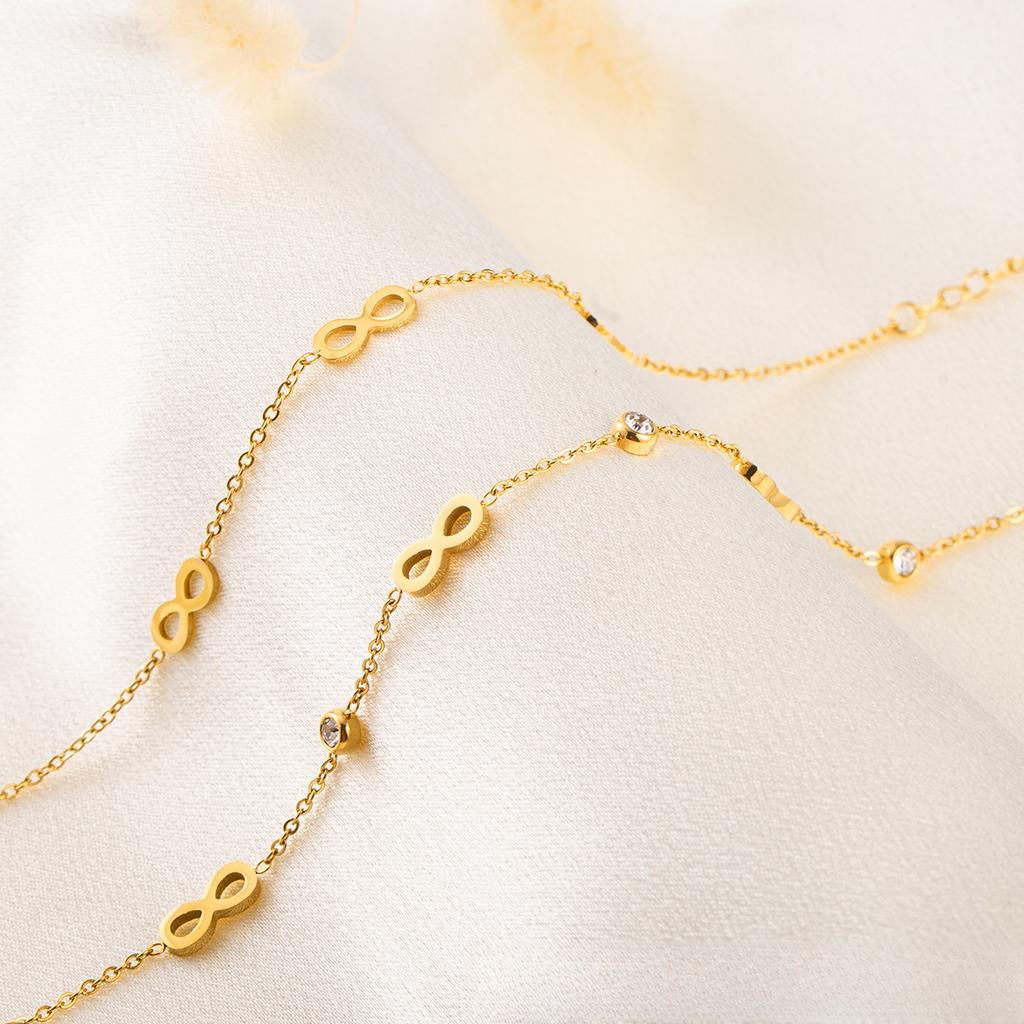 Fashion Stainless Steel Bracelet Light Luxury High Sense Simple Chain Bracelet Niche Girlfriend Jewelry