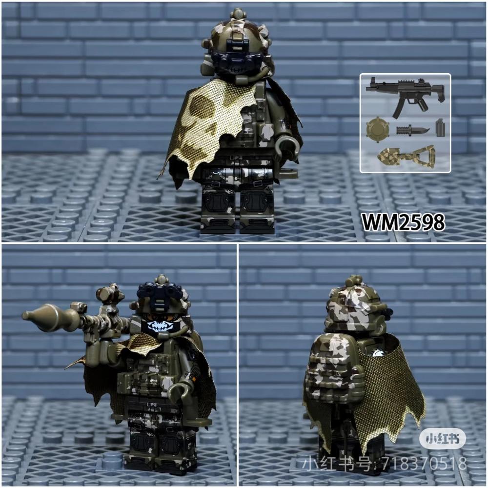 WM6147 WM6168 WM6169 Vojenská série SWAT Speciální jednotky Stavebnice Komando Voják Městská policie Čepice Mini Akční figurka Hračky