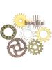 Mixed Color Metal Sawtooth Gear Ornament Epoxy Resin DIY Kit