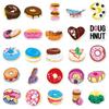 50 Original Donut Cartoon Stickers - Cute, Waterproof for Journals, Notebooks, Water Bottles, and Phones