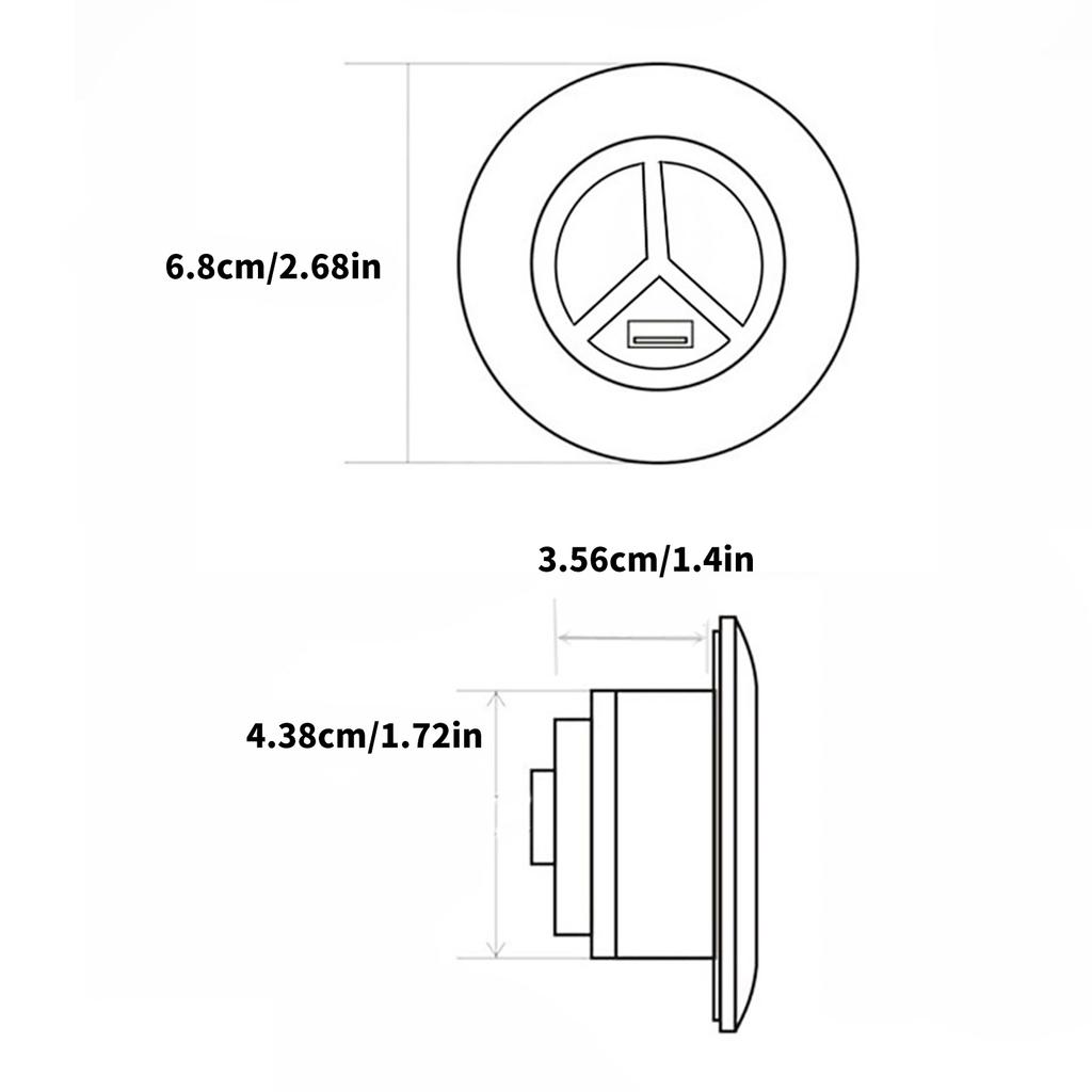 Round Hand Control Switch Replacement with USB Charging for Electric Recliner Sofa Lift Chair Motor Controllers
