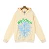 Unisex Hip Hop Oversized Hoodie With 3D Foil Web Print Cotton Heavyweight Sweatshirt Winter
