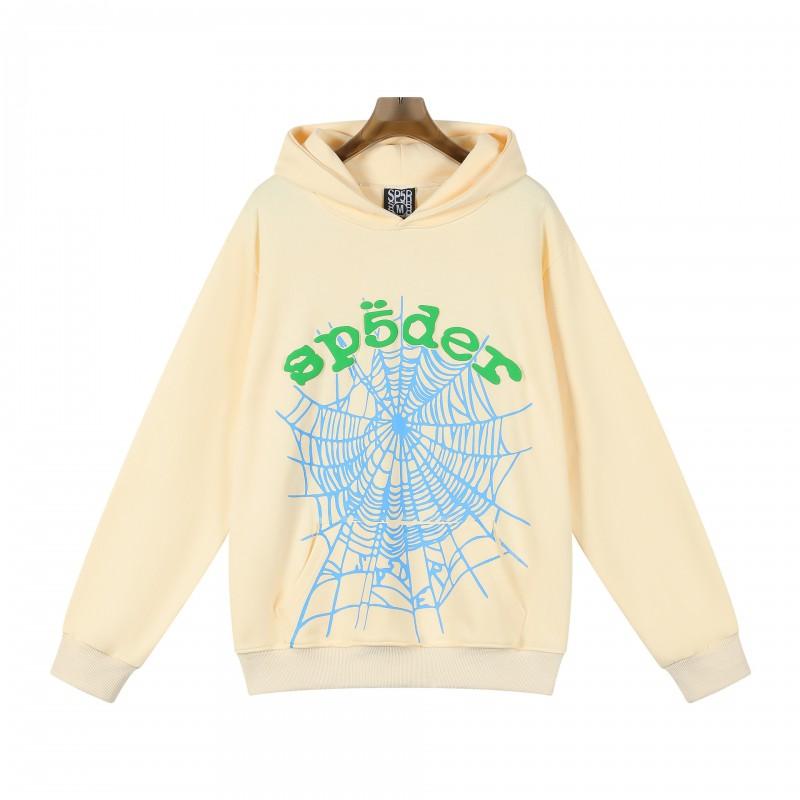 Unisex Hip Hop Oversized Hoodie With 3D Foil Web Print Cotton Heavyweight Sweatshirt Winter