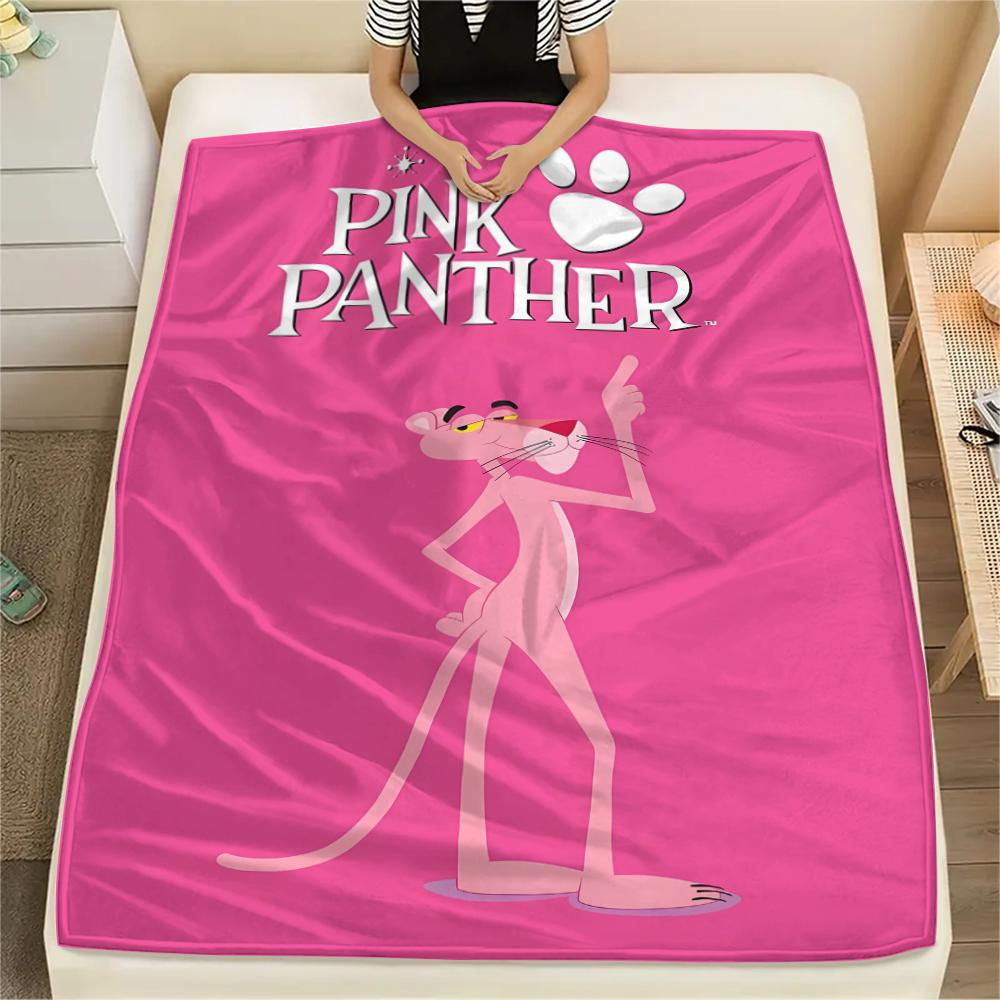 

1Pc Pink Panther Print Flannel Blanket, High quality Comfortable for All Seasons, Home Decor, Warmth and Comfort, Perfect for Christmas Gifts 150cm x 200cm