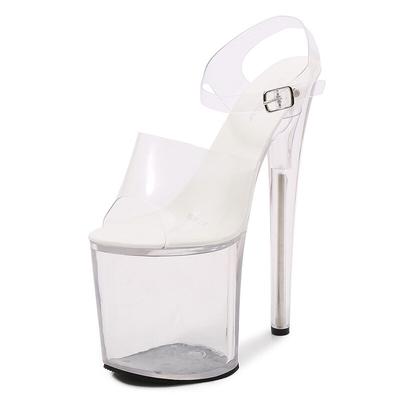 Women's Shoes High Heel Crystal Fine Heel Sexy Nightclub Waterproof Platform Model Stage Show 20cm Heel 10cm Platfrom LFD