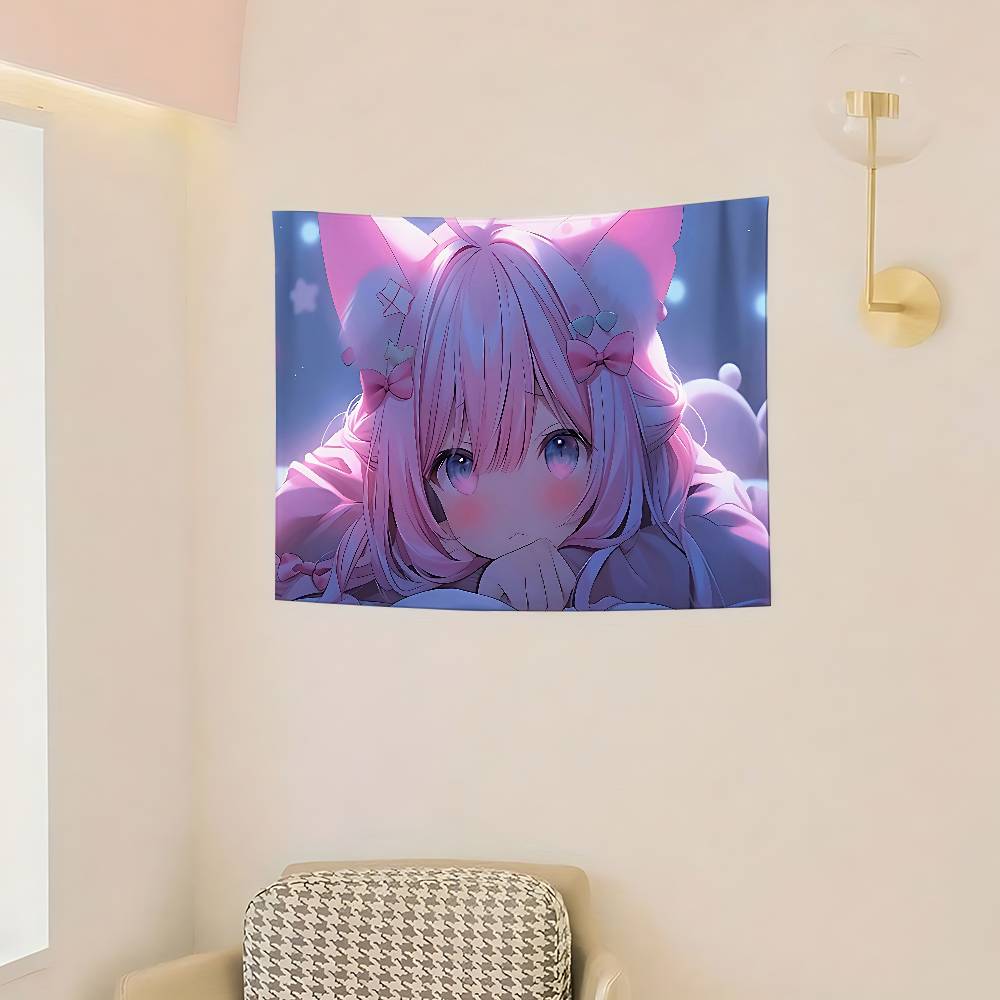 Gaming Anime Girls Flag Banners Garage Car Tapestry Flag Garage Outdoor Decor Bedroom