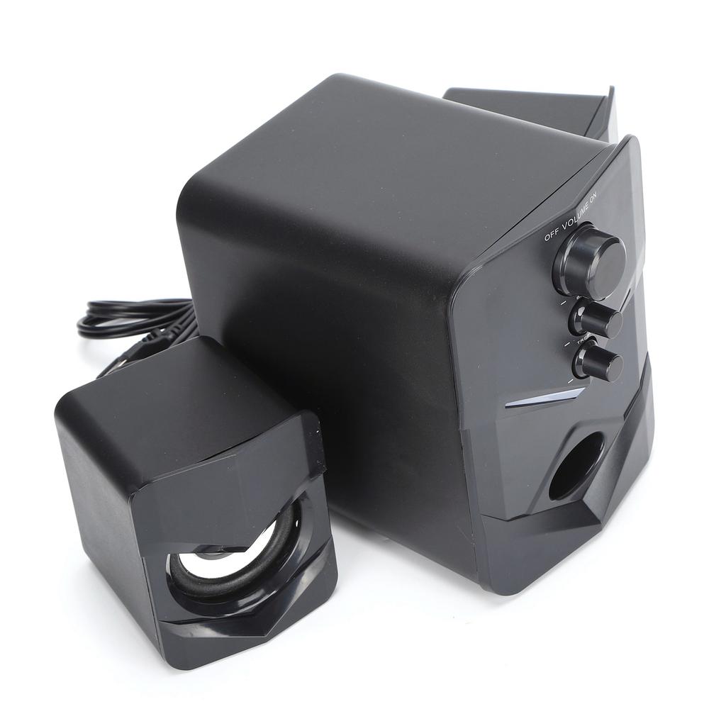 Sounder Speaker Wired Multimedia Desktop Stereo Speaker with Subwoofer for Home Computer Laptop