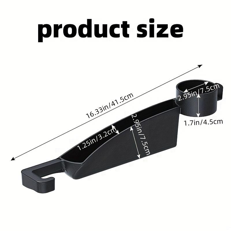 2-Piece Car Seat Storage Organizer, Upgraded Side Seat Filler Combines storage box, cup holder, and hook functions in one Fits b