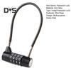 4-Digit Combination Lock Wire Rope Safety Coded Lock Zinc Alloy Multi-purpose Dormitory Gym Locker Cabinet Luggage Anti-theft Password Padlock