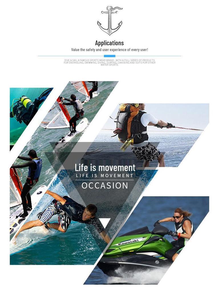 DIVE&SAIL 3MM Neoprene Diving Gloves: Anti-slip, Warm, Wear-resistant, Anti-scratch. Perfect for Rafting, Snorkeling, and Surfing.